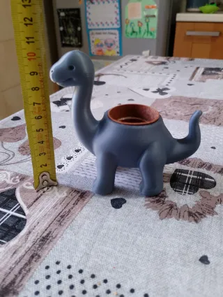 Vasetto Dinosauro Brontosauro grigio Stampa 3D