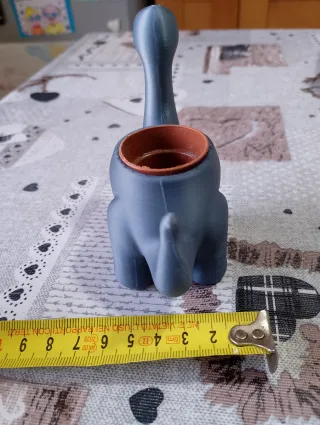 Vasetto Dinosauro Brontosauro grigio Stampa 3D