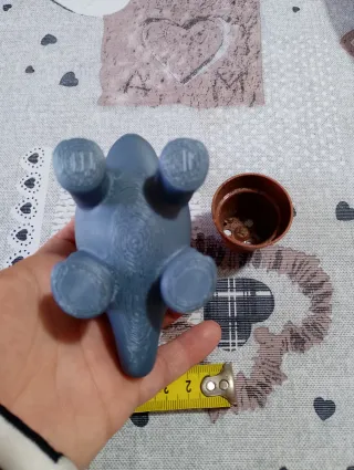 Vasetto Dinosauro Brontosauro grigio Stampa 3D