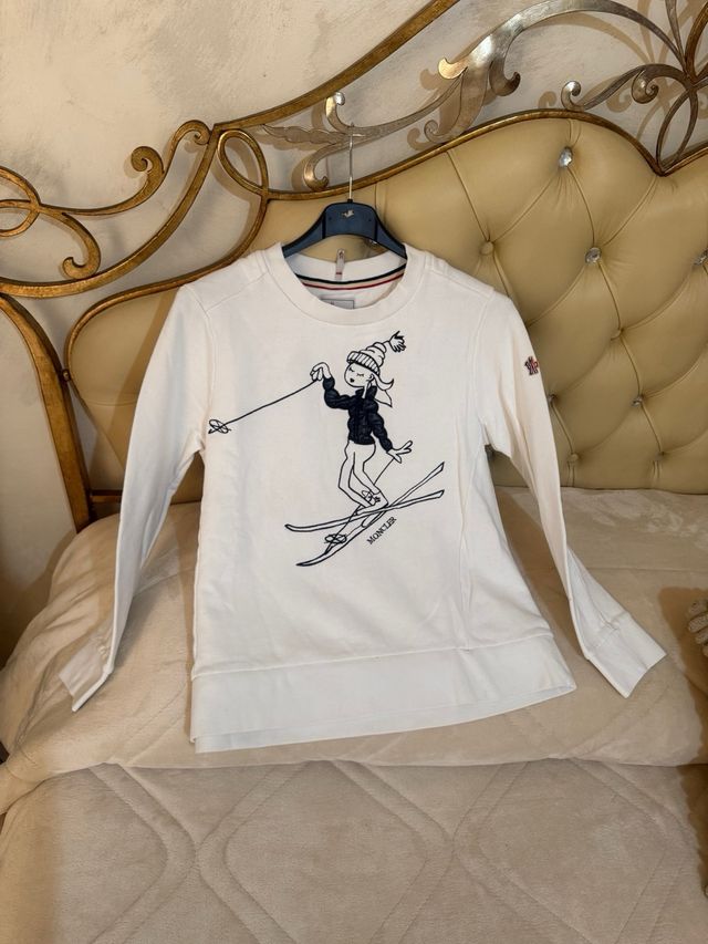 Felpa Moncler donna con stampa sciatrice