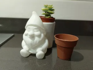 Gnomo bianco Stampa 3D Vasetto Decorativo