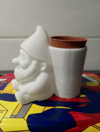 Gnomo bianco Stampa 3D Vasetto Decorativo