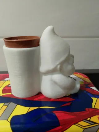 Gnomo bianco Stampa 3D Vasetto Decorativo