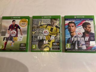 Pack 3 Juegos FIFA Xbox One: 15, 17, 19.