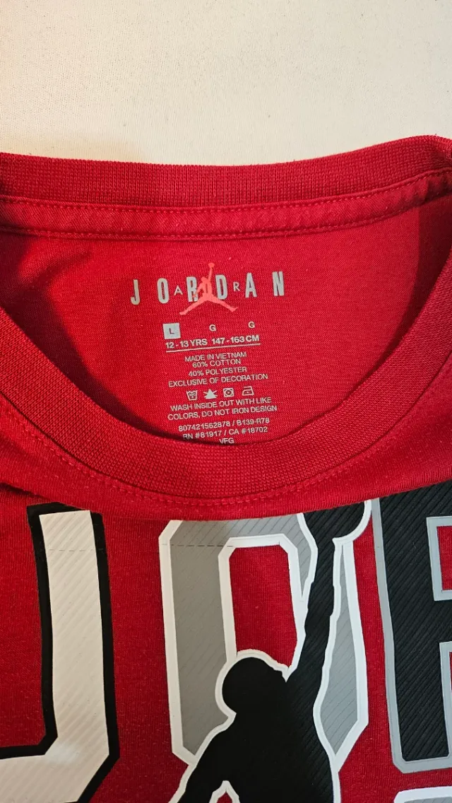 Camiseta Nike Jordan Niño Roja