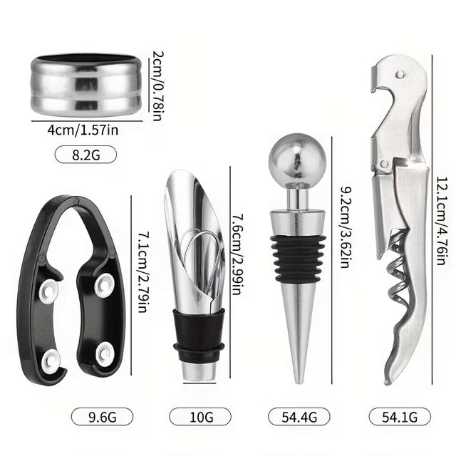 Set di Accessori per Vino. Elegante confezione.