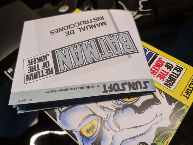 Manuale di sostituzione per Batman: Il Ritorno dello Joker NES