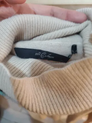 Jersey Zara cuello cisne beige Talla S