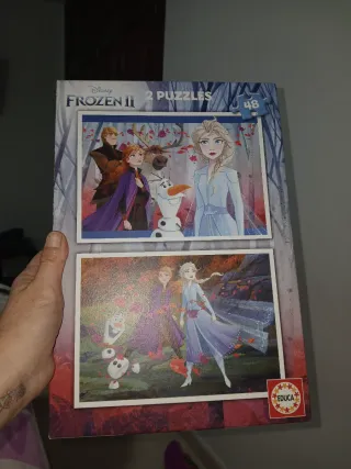 LOTE:2 Puzzles Dora La Exploradora+2 Puzzles Froze
