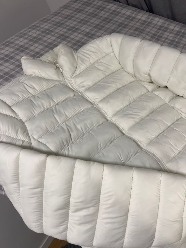Chaqueta acolchada invierno blanca unisex