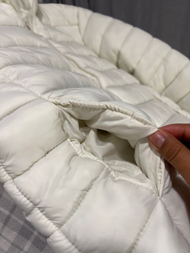 Chaqueta acolchada invierno blanca unisex