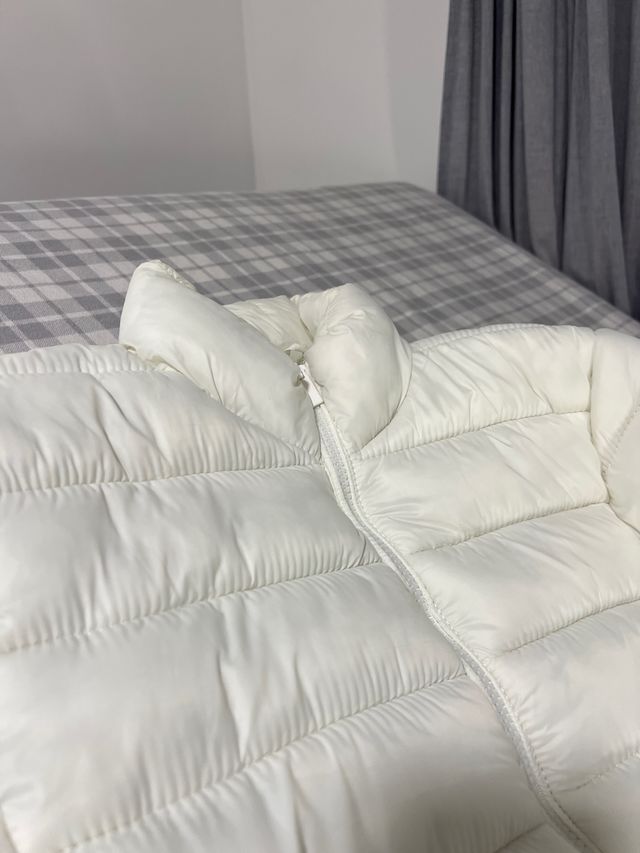 Chaqueta acolchada invierno blanca unisex