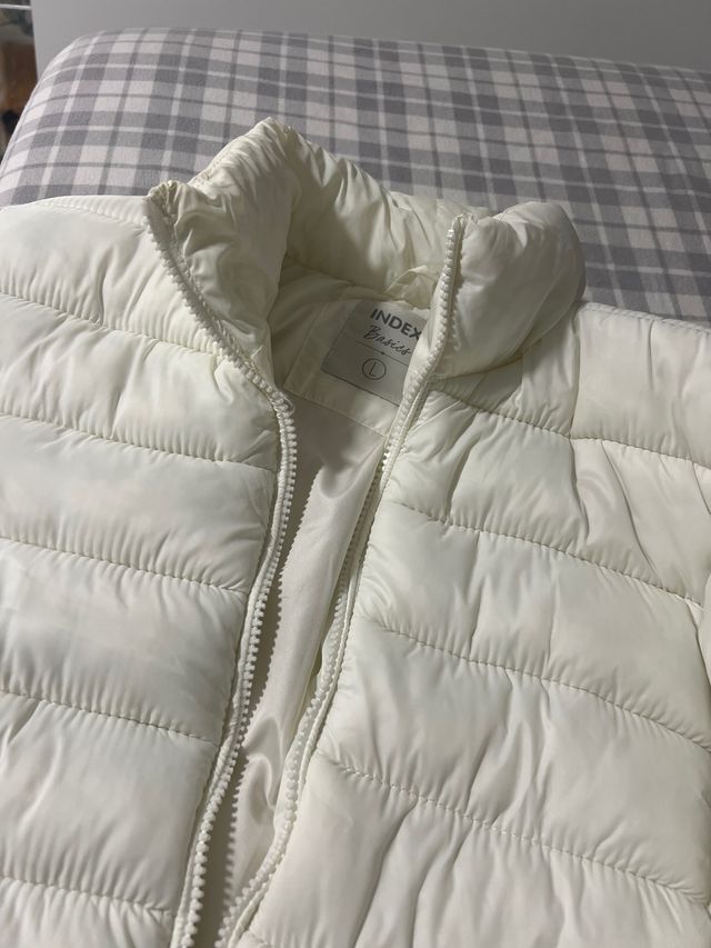 Chaqueta acolchada invierno blanca unisex