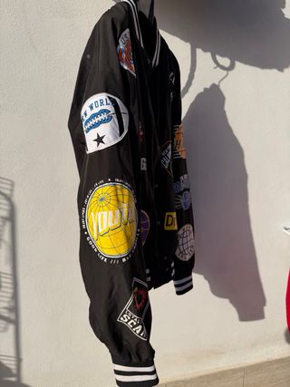 Giubbotto bomber stile basket patch