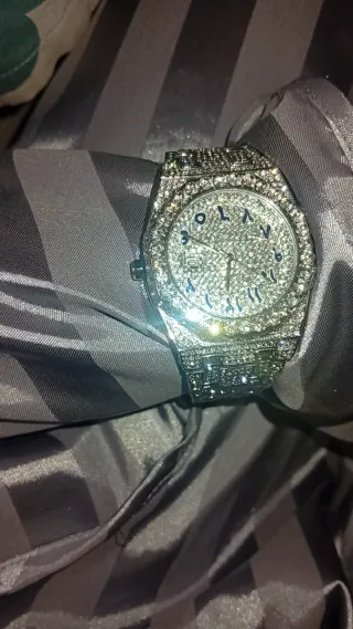 Orologio Argento con Cristalli