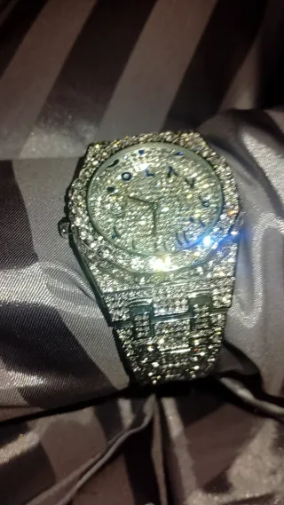 Orologio Argento con Cristalli