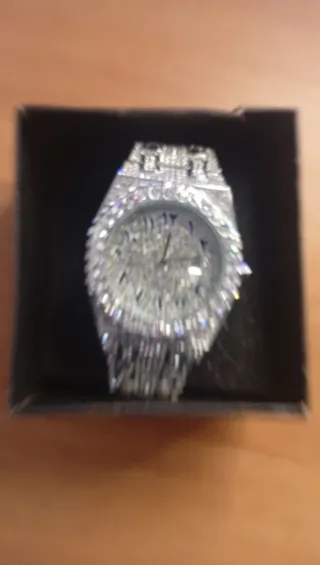 Orologio Argento con Cristalli