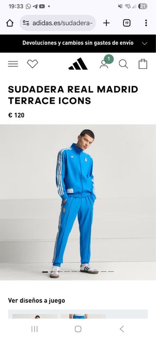 Chándal Real Madrid Adidas Talla S y XS