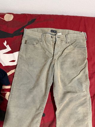Pantalones Armani Jeans Beige/Verde Oliva talla 36
