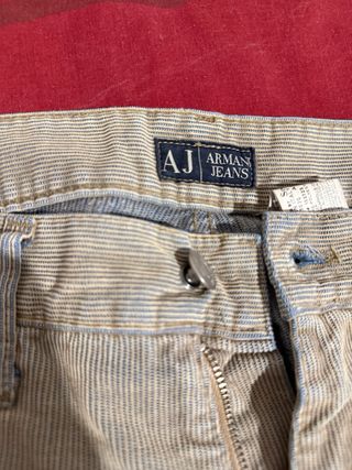 Pantalones Armani Jeans Beige/Verde Oliva talla 36