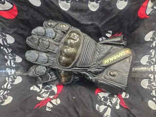 Guantes de Moto Garibaldi Cuero Carbono