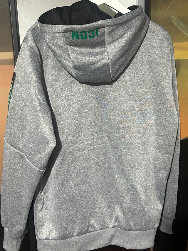 Sudadera Flez-Style Icon Gris y Verde