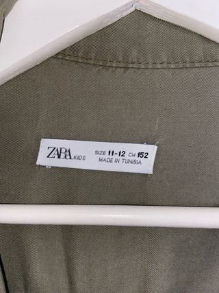 Camisa Zara Verde Militar