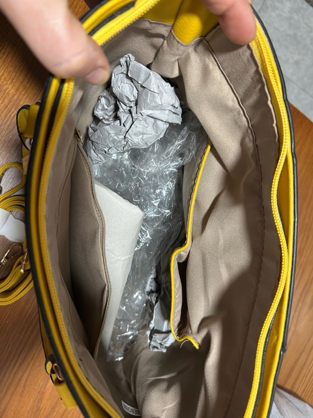 Bolso amarillo señora asas sin estrenar