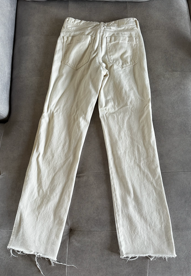 Vaqueros Zara Beige Desgastados