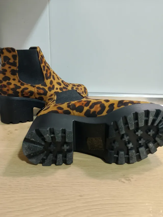 Botines Animal Print Tacón Plataforma