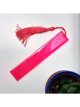 Segnalibro Resina Rosa Shocking con Nappina