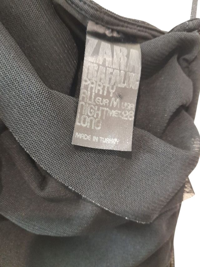 Vestido Negro Corto Drapeado