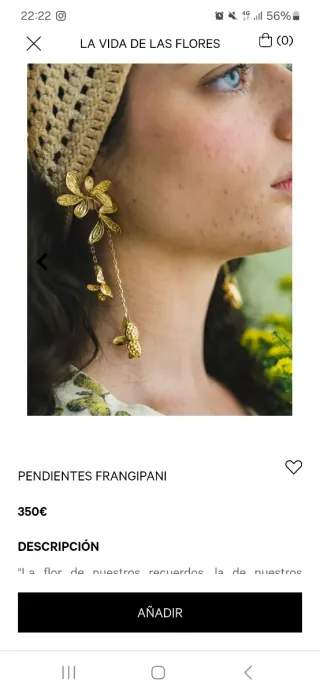 Pendientes Suma Cruz Frangipani Dorados