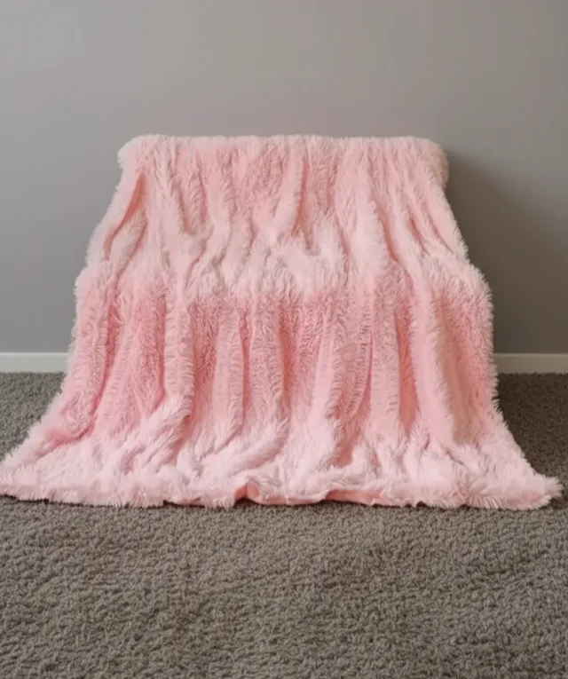 Manta rosa suave de felpa
