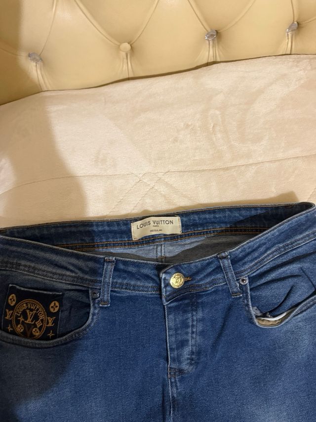 Jeans Louis Vuitton Uomo Blu Elasticizzati