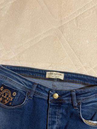 Jeans Louis Vuitton Uomo Blu Elasticizzati