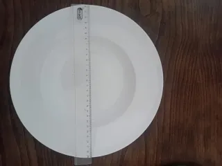 6 Pratos de massa em porcelana branca