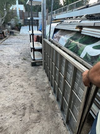 Rejas correderas acero inoxidable con cerradura