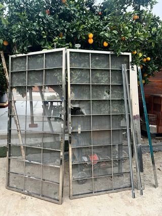 Rejas correderas acero inoxidable con cerradura