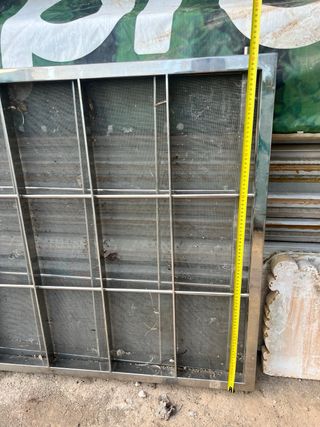 Rejas correderas acero inoxidable con cerradura