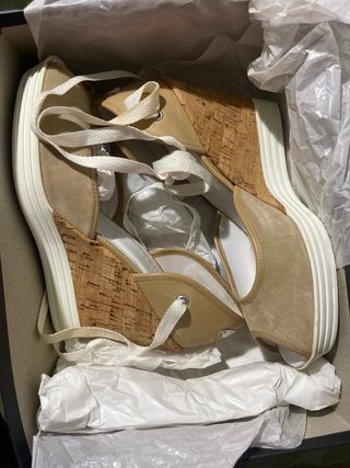 Scarpe Hogan Beige Zeppa Hogan Rebel, numero 38,5