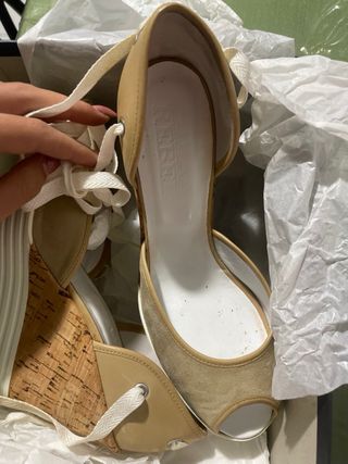 Scarpe Hogan Beige Zeppa Hogan Rebel, numero 38,5