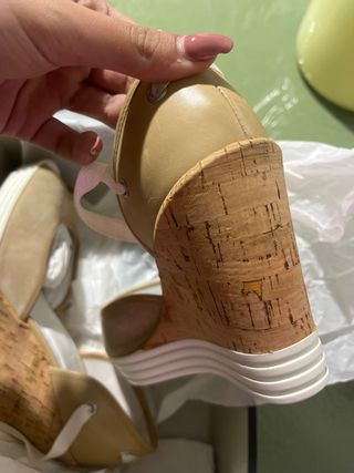 Scarpe Hogan Beige Zeppa Hogan Rebel, numero 38,5