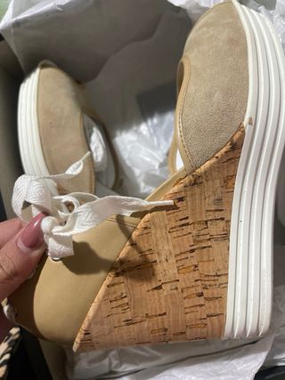 Scarpe Hogan Beige Zeppa Hogan Rebel, numero 38,5