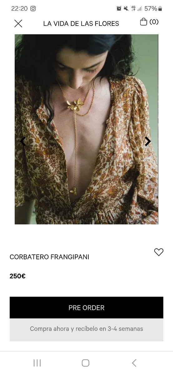 Collar Suma Cruz Frangipani Dorado