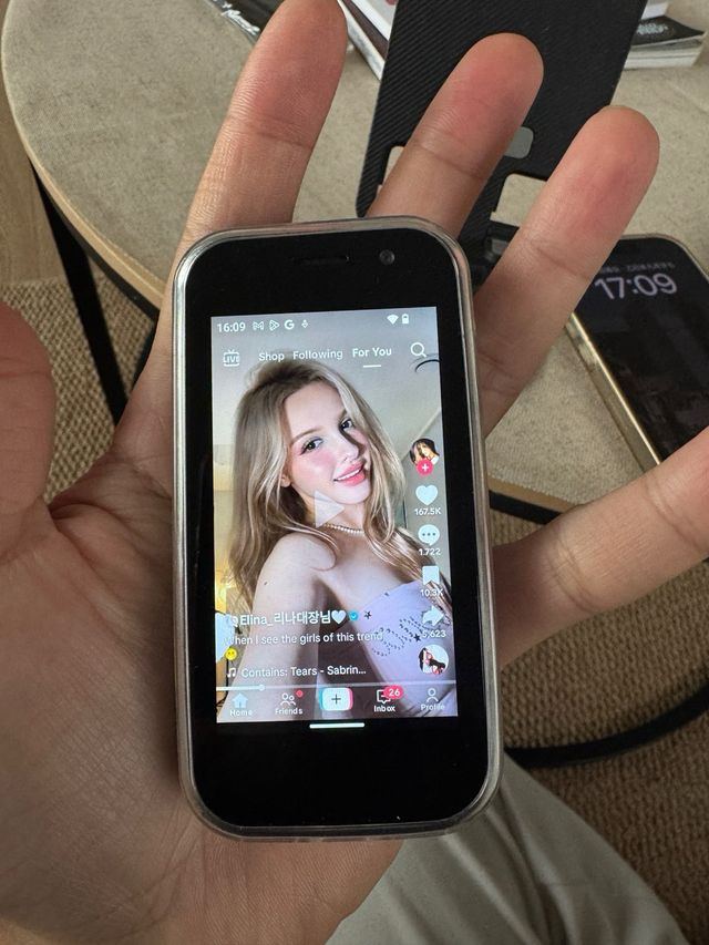 Mini Teléfono Móvil Rosa/Morado