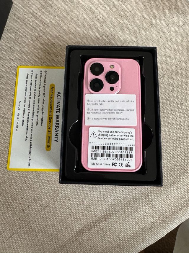 Mini Teléfono Móvil Rosa/Morado