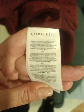 Vestido Cortefiel Talla 44 Rojo Lunares Negros