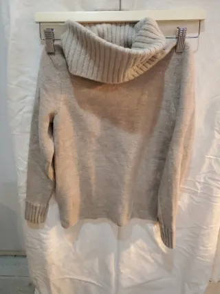 Jersey Lana Merino Cuello Cisne Beige