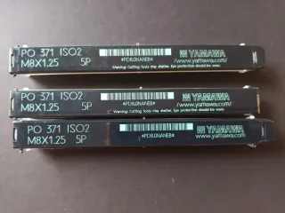 Lotto 3 maschi filettare M8 Yamawa professionali